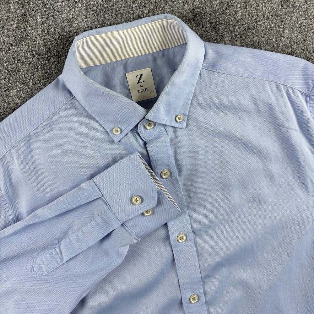 Z by Shirts Shirt Mens 105 Light Blue Button Down Oxford L
